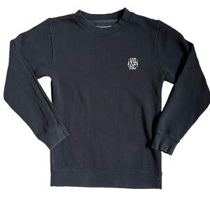 VIOLENT GENTLEMEN BLACK FULL LENGTH CREWNECK SWEATSHIRT WITH LOGO SIZE XS